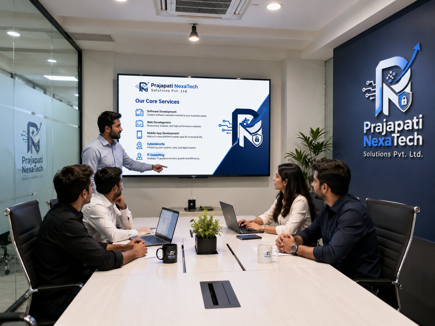 Prajapati NexaTech Solutions meeting room
