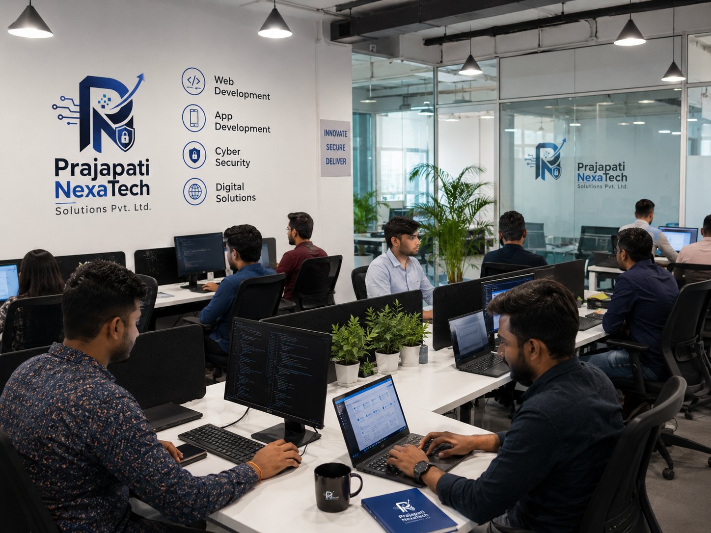 Prajapati NexaTech Solutions office workspace